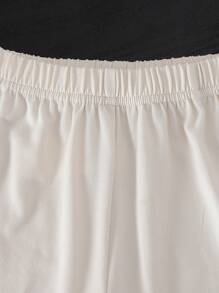 男童街头风连帽短袖T恤短裤套装，时尚嘻哈风，展现青春活力。胸前字母印花彰显个性。适合街头休闲装 - 卡其色 - 查看 6