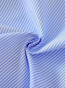 SHEIN Young Girl Striped Ruffle Cuff Button Front Casual Dress Spring Dress For Girls Spring Dresses For Girls Spring Dresses For Kids Spring Dress For Young Girls Spring Kids Dresses - Multicolor - View 6