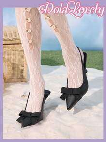 Dola Lovely Women's 2024 New Gold Mules, 2024 Spring/Autumn Pointed Toe Thin Heel Design Elegant, Fashion Versatile High Heels To Match Dresses Valentine's Day - Black - View 2