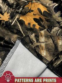 SHEIN EZwear 休闲简约秋季裸枝印花针织女式紧身裤，适合秋冬季