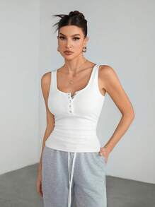 SHEIN Tall Women's Casual Solid Color Versatile Camisole