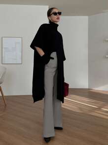 DAZY Women's Long Flared Pants, Slimming And Lengthening,Women Dress Pants