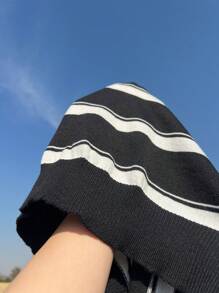 Manfinity CasualKnits Men's Casual Knit Sweater, Minimalist & Fashionable For Daily Wear - Black - View 6