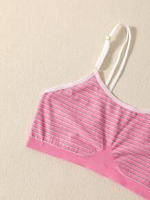 少女条纹印花复古风格内衣