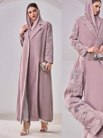 Al Najma 女士水钻刺绣阿拉伯长袍