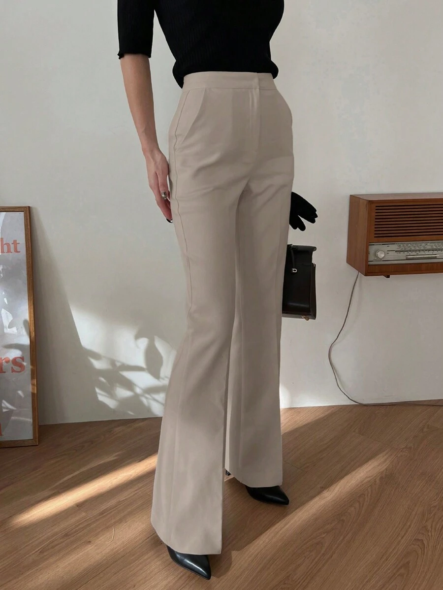 DAZY Women's Flared Long Pants, Slimming And Leg-Lengthening Women Dress Pants