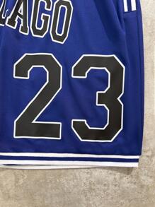 SHEIN Leap Crew 2pcs/Set Teen Boy Casual Short Sleeve T-Shirt And Shorts Set, Street Punk Rock College Style Basketball Shorts For Daily Wear, Party, Music Festival, Suitable For Spring/Summer - Blue - View 6