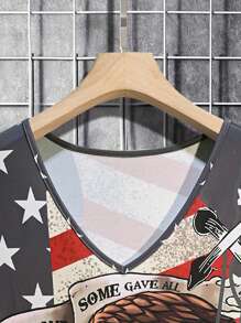 Manfinity LEGND 大码男式美国国旗鹰图案背心