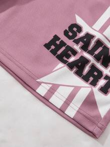 ROMWE MEN Prep 2pcs Men's Jersey Slogan Print T-Shirts, Suitable For Daily Wear In Spring/Summer - Multicolor - View 5