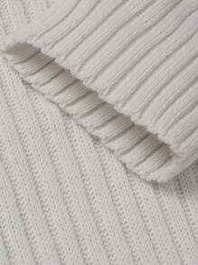 RueChic Men Stripe Knitted Crew Neck Regular Sweater - White - View 5