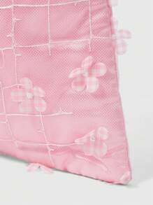 ROMWE Kawaii Card Love Bow Flower Pattern Ladies Shoulder Bag, Cute Bow Bag For Women - Pink - View 4