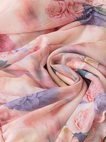 SHEIN VCAY Plus Size Women Boho Floral Print Tube Top, For Summer - Multicolor - View 3