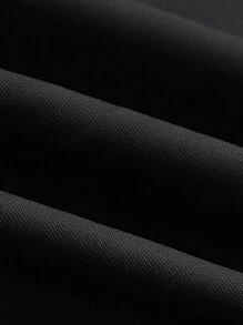 Comfortcana Plus Size Women Short Black Long Sleeve Top ,Spring Summer Clothes - Black - View 5