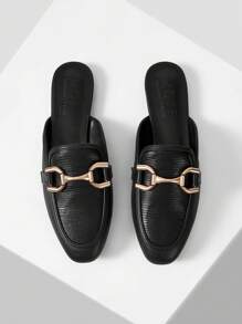 MOTF PREMIUM COMFORTABLE DAILY WEAR FLAT SLIP-ON SHOES FOR WOMEN FOR CHRISTMAS - Black - View 9