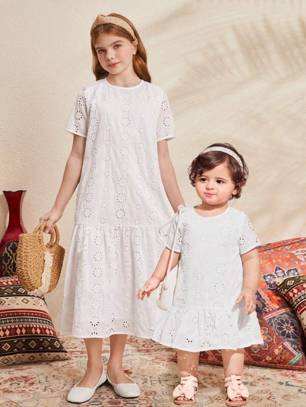 SHEIN Babygirl Floral Print Vacation Summer Dress