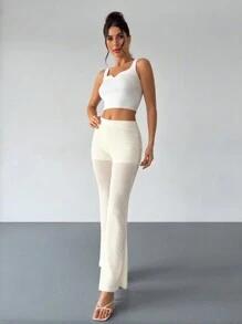 Firerie Women's Spring Dress Elegant Romantic Fashion Commuter Sexy Elegant Wind Beach Vacation Slim Knit Apricot Trousers For Party, Vacation, Romantic Dating And Wedding Birthday Dresses, Valentine's Day Women's Dresses, Vacation Women's Dresses, Music Festival Women's Dresses, Island Vacation - White - View 5