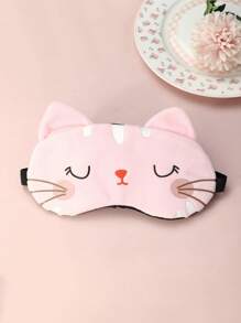 1 件 12*19 厘米卡通猫睡眠遮光眼罩，舒适透气眼罩，适合家庭、办公室、旅行、卧室、学校、午睡、生日礼物 - 彩色 - 查看 5