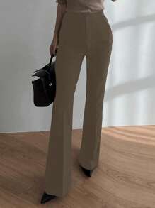 DAZY 大码女式修身喇叭腿长裤女式正装裤