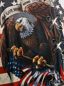 Manfinity LEGND 大码男式美国国旗鹰图案背心