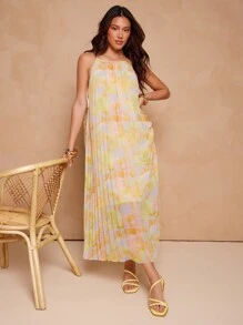 SHUZIA Casual Solid Faux Leather Gold Flat Sandals - Yellow - View 6