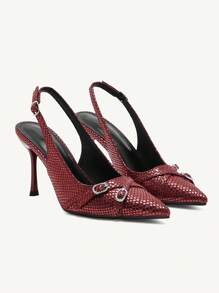 CUCCOO CHICEST Escarpins femme à talon haut casual avec décoration métallique bout pointu