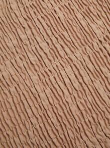 Flirla Débardeur casual à nœud papillon et encolure ras-du-cou pour femmes grandes tailles - Kaki - Voir 6