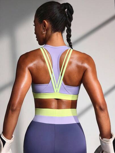 Powerista Women's Colorblock Racerback Sports Bra