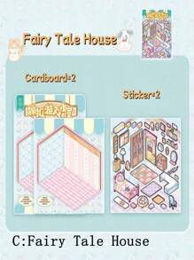 Thích hợp cho cảnh nhà thu nhỏ, nhãn dán trò chơi thương mại mô phỏng, chủ đề nướng bánh, đồ trang trí nhà thời trang, nhãn dán trang trí 3D thủ công và nhật ký tự làm, không cần cắt, quà tặng tiệc - Nhiều màu - Xem 5