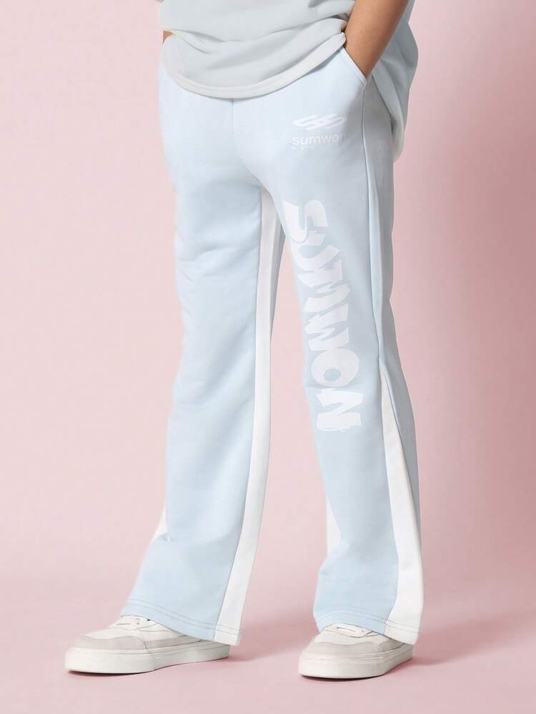 Calça de moletom com perna larga e jogger