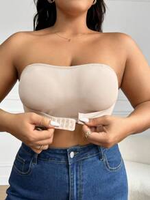 2pcs/Set Summer Strapless Seamless Bandeau Bras, Non-Slip Anti-Flashing Plus Size Tube Tops - Multicolor - View 6