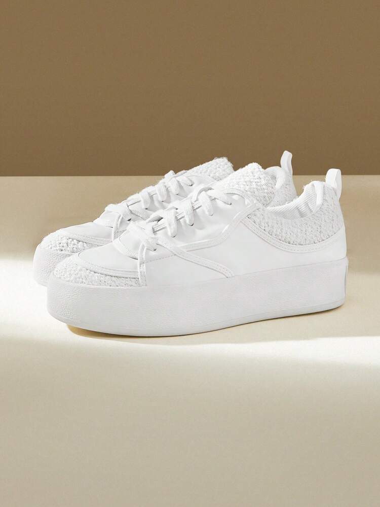 CUCCOO EASI Zapatillas casuales para mujer con suela gruesa, diseño versátil y minimalista