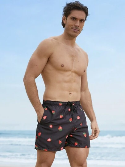 Manfinity Swimmode 男士简约时尚休闲沙滩短裤，日常穿着