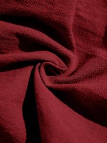 SHEIN 女婴可爱碎花流苏长袖连衣裙，适合春夏度假穿着 - 紅色 - 查看 7