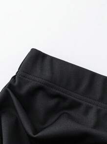 Women's Fashion Elegant Ruffle Hem Resort Skirt - Black - View 4