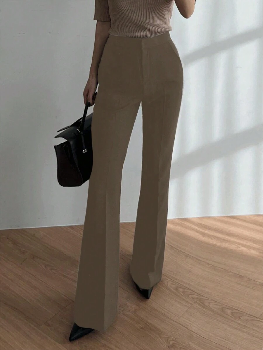 DAZY 大码女式修身喇叭腿长裤女式正装裤