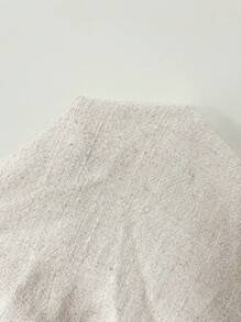 SHEIN Vacation BOHO Bowknot Decor Solid Color Maternity Pants - Green - View 6