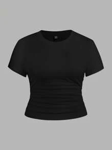 SHEIN EZwear 3件套大码休闲修身T恤 - 彩色 - 查看 3