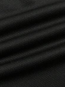 SHEIN 1 pieza Pantalones cortos versátiles y casuales con doble capa, con estampado de cruz y eslogan, con cordón en la cintura, para niños adolescentes. Regalo para esposo, novio. Ropa para niños adolescentes, chaquetas de primavera para vuelta al colegio
