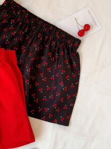 Comfortcana 3pcs/Set Women Elastic Waist Loose Casual Shorts - Multicolor - View 6