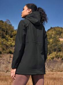 In My Nature Damen Jacke mit Kapuze und Tunnelzug, Lässig Outdoor