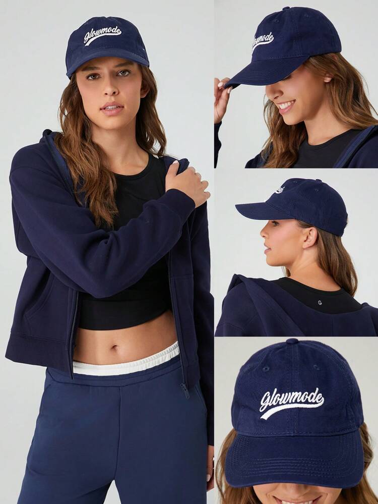 Casquette de baseball classique et légère avec logo Glowmode, fermeture réglable à l'arrière, pour un usage quotidien et décontracté