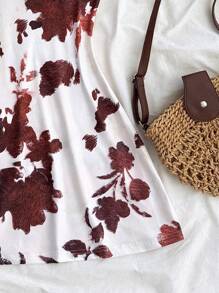 Soleia Women's Cowprint Halter Backless Summer Dress, Vacation Style - Multicolor - View 4