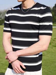 Manfinity CasualKnits Men's Casual Knit Sweater, Minimalist & Fashionable For Daily Wear - Black - View 4