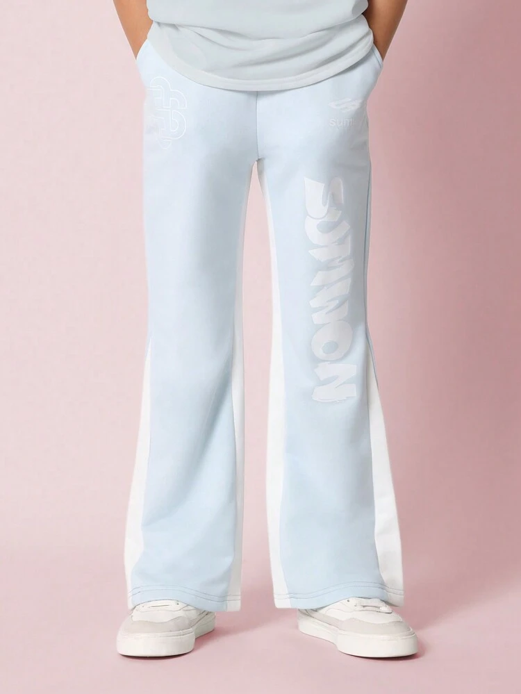 Calça de moletom com perna larga e jogger