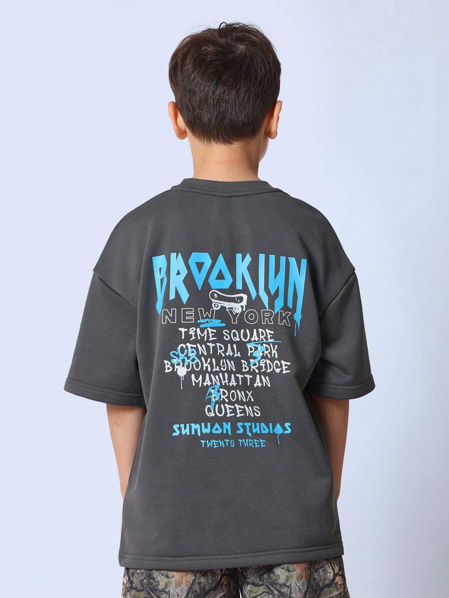 SUMWON Youth Urban Skateboard Nyc Streetwear T-Shirt Sumwan Studios Brooklyn Manhattan City Vibe Oversized Casual Comfort Tee Fall Winter