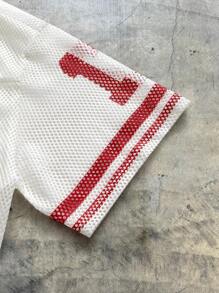 Manfinity RebelGame Men's Digital Printed Loose Fit Knit Short Sleeve T-Shirt - White - View 3