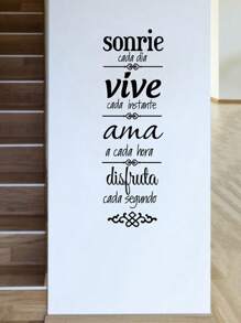 1pc Self-Adhesive Paper Wall Sticker, Simple Letter Graphic Removable Wall Decor For Home Decoration Room Decoration Stuff Wall Art Room Decor