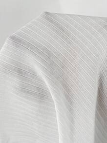 EMERY ROSE 女士纯色圆领盖袖罗纹休闲 T 恤 - 白色 - 查看 8