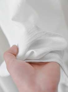 Rusticease Women's Vacation Casual Plain Rolled Sleeve Regular Jacket In Fall/Winter - White - View 6