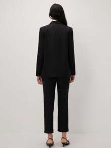 BizChic Black Long Sleeve Women's Business Attire, Elegant Outfit For Commuting, Spring/Summer, Graduation Season